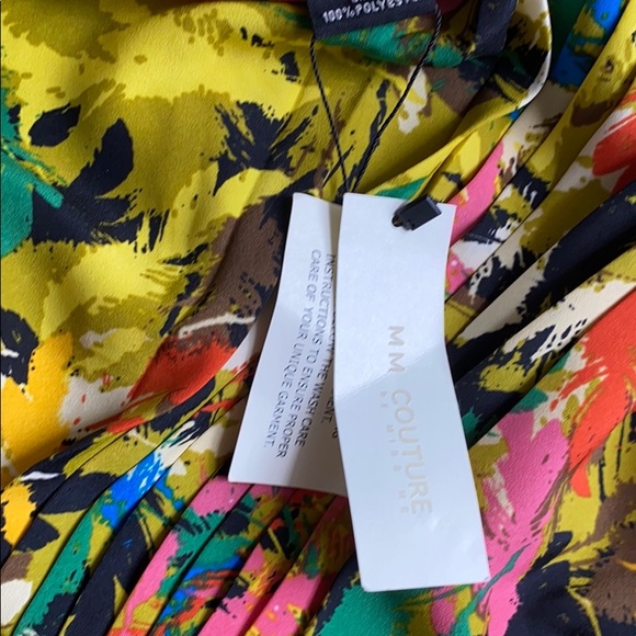 MM Couture yellow abstract dress, M - Picture 6 of 10